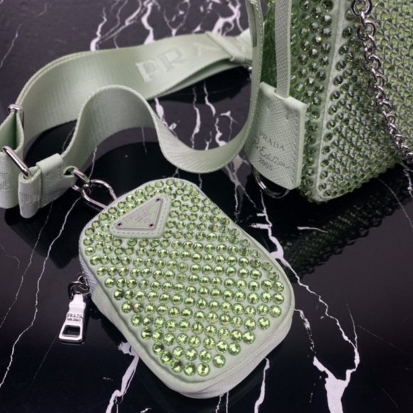 Prada Re-Edition 2005 Satin Bag With Crystals - Picture 6 of 6